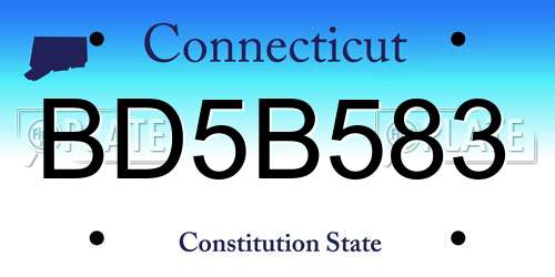 BD5B583 Connecticut License Plate