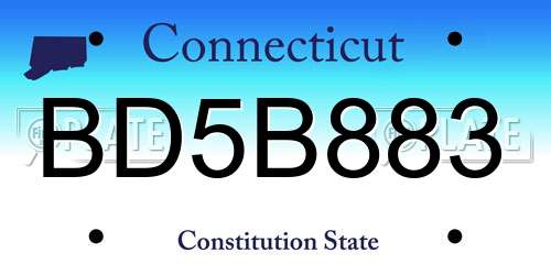 BD5B883 Connecticut License Plate
