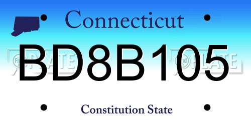 BD8B105 Connecticut License Plate
