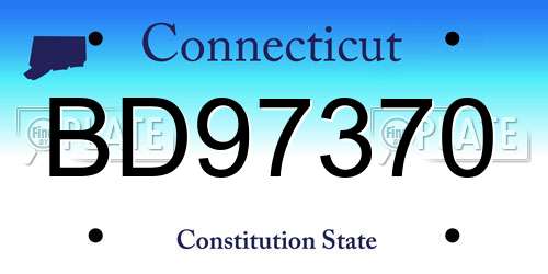 BD97370 Connecticut License Plate
