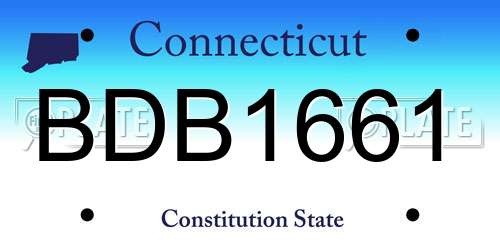 BDB1661 Connecticut License Plate