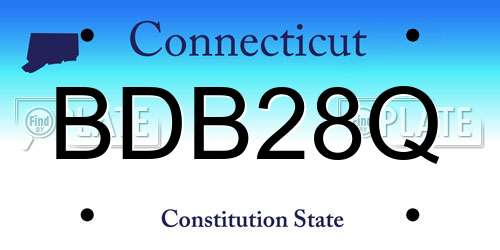 BDB28Q Connecticut License Plate