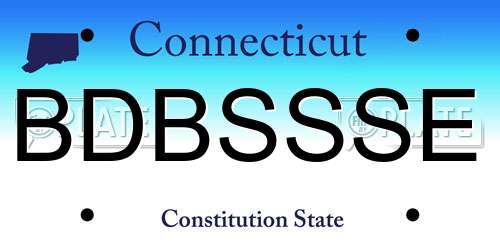 BDBSSSE Connecticut License Plate
