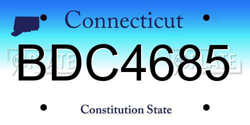 BDC4685 Connecticut License Plate