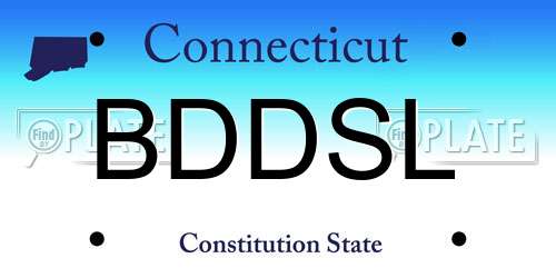 BDDSL Connecticut License Plate