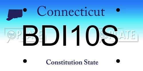BDI10S Connecticut License Plate