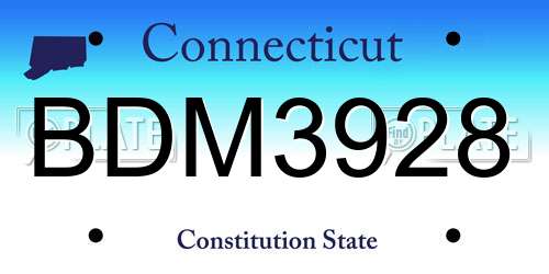 BDM3928 Connecticut License Plate