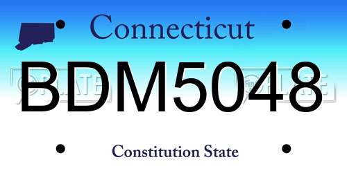 BDM5048 Connecticut License Plate