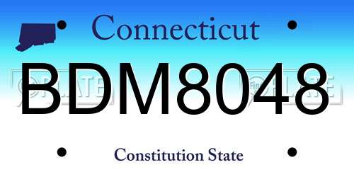 BDM8048 Connecticut License Plate