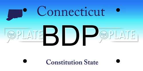 BDP Connecticut License Plate