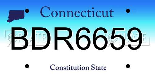 BDR6659 Connecticut License Plate