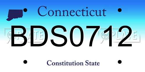 BDS0712 Connecticut License Plate