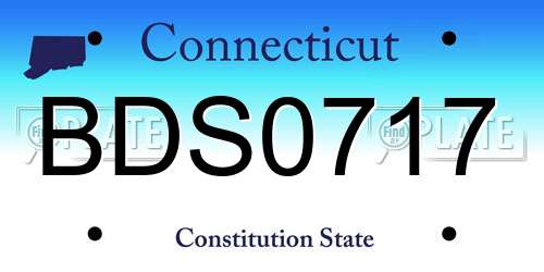 BDS0717 Connecticut License Plate
