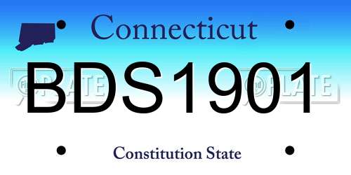 BDS1901 Connecticut License Plate