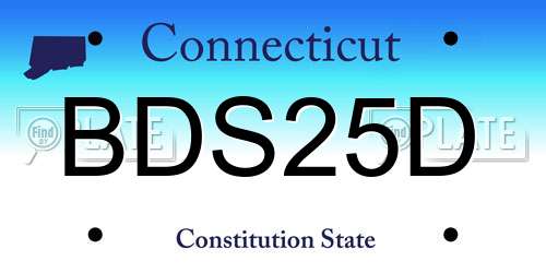 BDS25D Connecticut License Plate