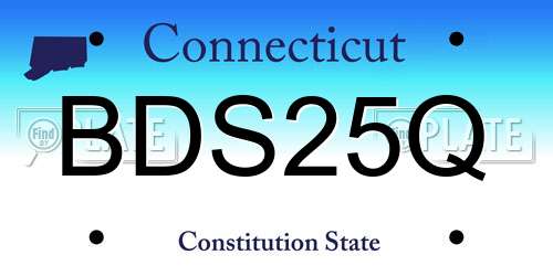 BDS25Q Connecticut License Plate