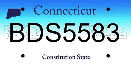 BDS5583 Connecticut License Plate
