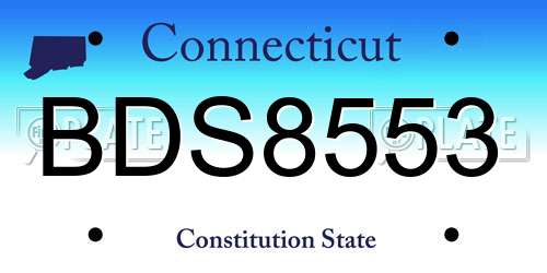 BDS8553 Connecticut License Plate