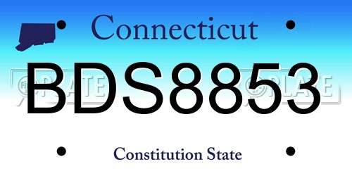 BDS8853 Connecticut License Plate