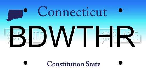 BDWTHR Connecticut License Plate