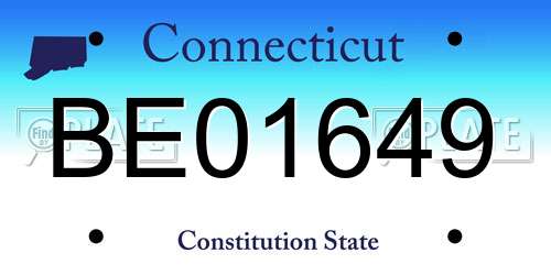 BE01649 Connecticut License Plate
