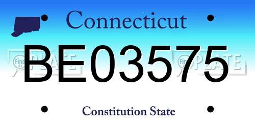 BE03575 Connecticut License Plate