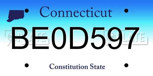 BE0D597 Connecticut License Plate
