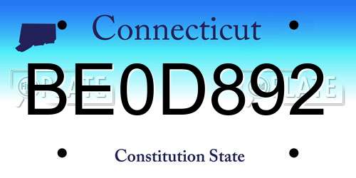 BE0D892 Connecticut License Plate
