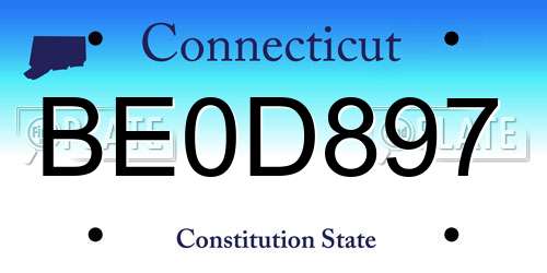 BE0D897 Connecticut License Plate