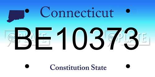 BE10373 Connecticut License Plate