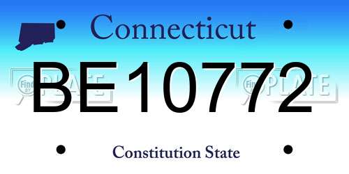 BE10772 Connecticut License Plate