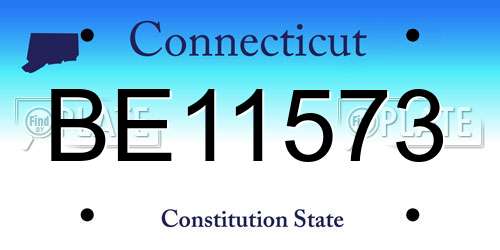BE11573 Connecticut License Plate