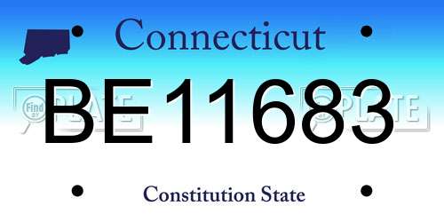 BE11683 Connecticut License Plate