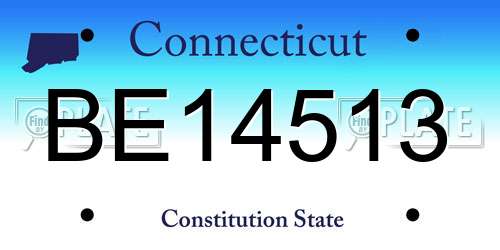 BE14513 Connecticut License Plate