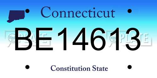 BE14613 Connecticut License Plate