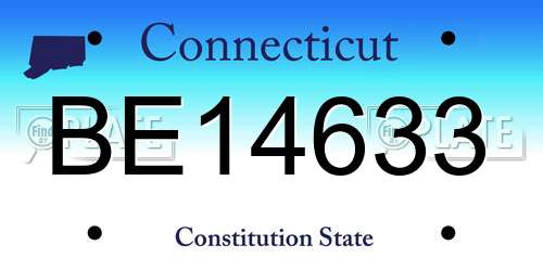 BE14633 Connecticut License Plate