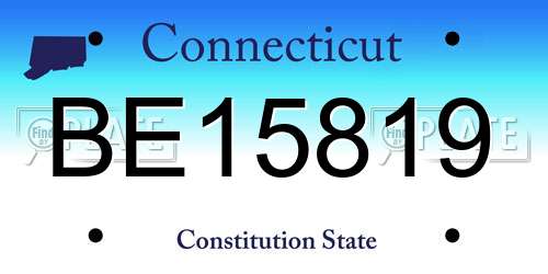 BE15819 Connecticut License Plate