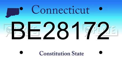 BE28172 Connecticut License Plate