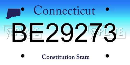 BE29273 Connecticut License Plate