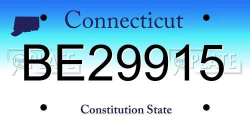 BE29915 Connecticut License Plate