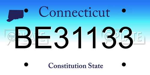 BE31133 Connecticut License Plate