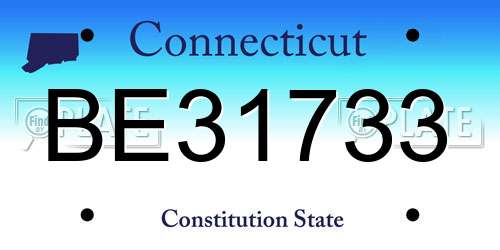 BE31733 Connecticut License Plate