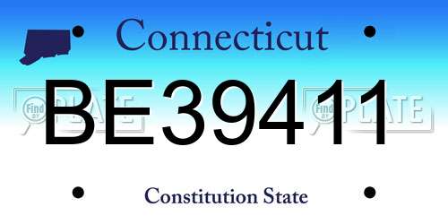 BE39411 Connecticut License Plate