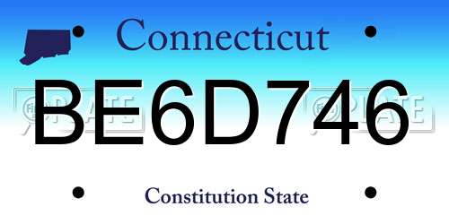 BE6D746 Connecticut License Plate