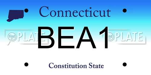BEA1 Connecticut License Plate