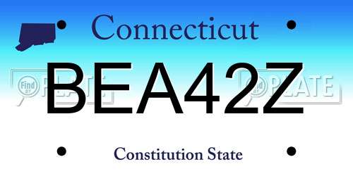BEA42Z Connecticut License Plate