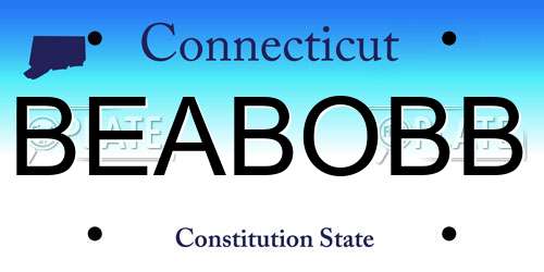 BEABOBB Connecticut License Plate