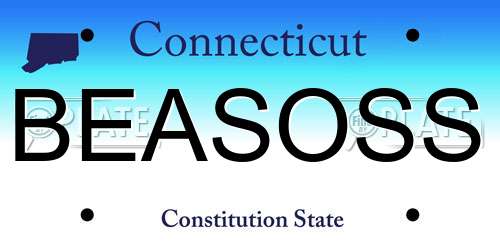 BEASOSS Connecticut License Plate