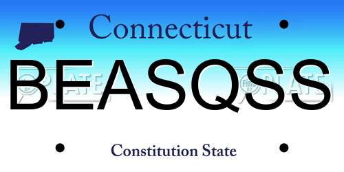 BEASQSS Connecticut License Plate