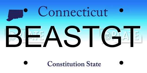 BEASTGT Connecticut License Plate